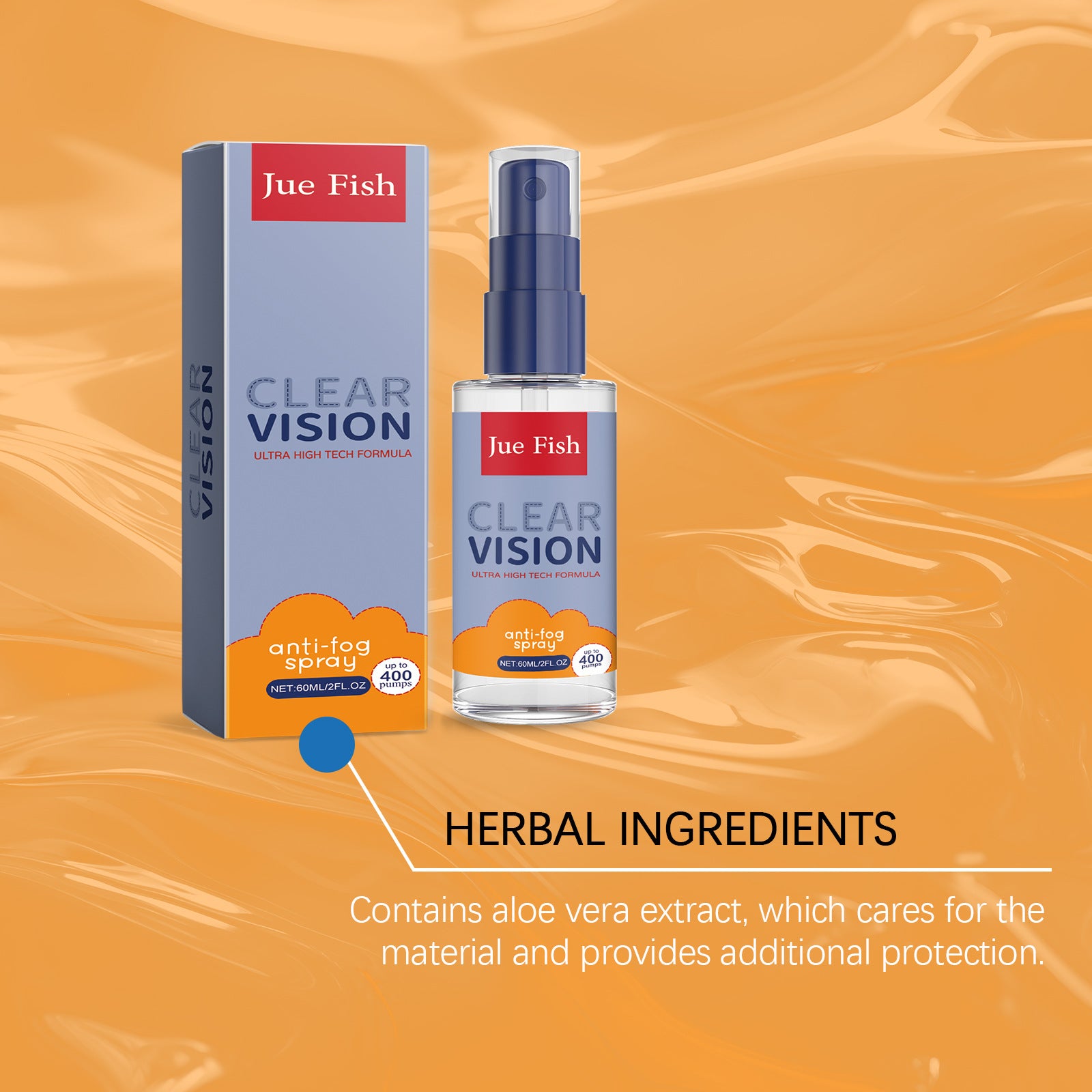 JUE FISH Anti-Fog Spray For Car Windshields And Windows