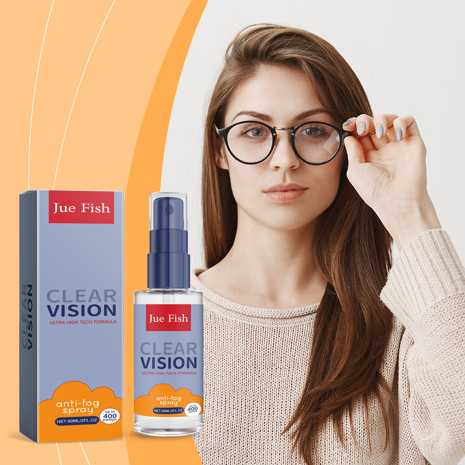 JUE FISH Anti-Fog Spray For Car Windshields And Windows